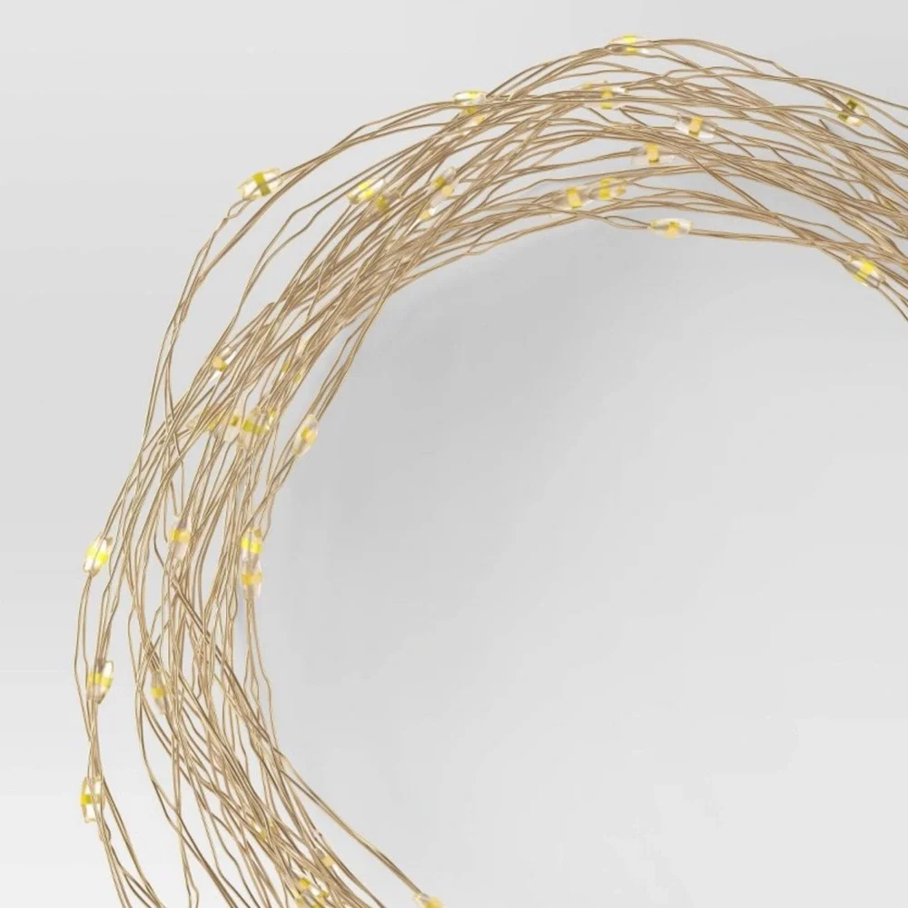 10.5’ 30ct Battery-Powered Twinkling LED Dewdrop Fairy String Lights